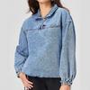 Women's European & American INS Loose Pullover Casual Denim Top