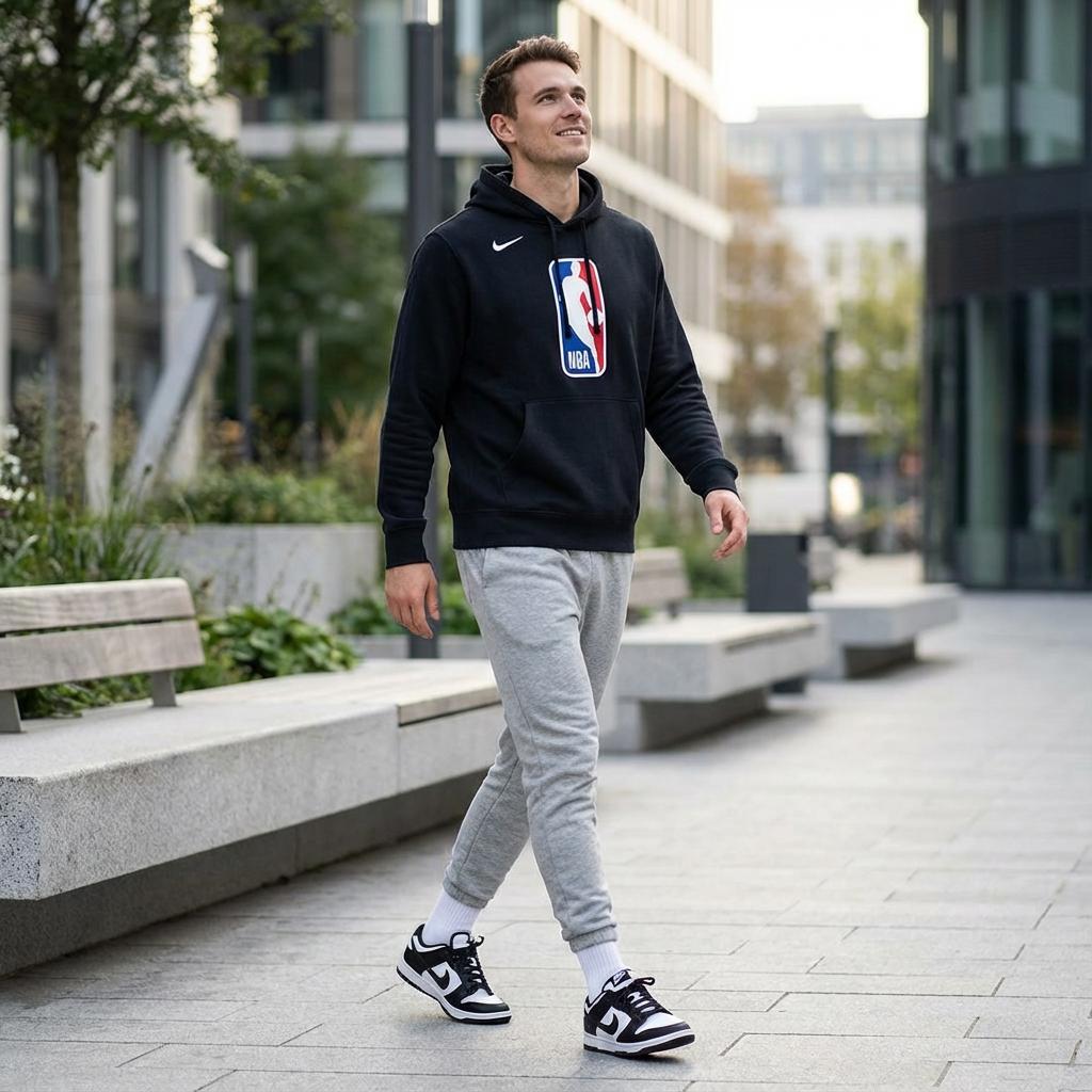 Nike X NBA Club Team 31 Logo Print Weicher Mode-Pullover Hoodie Herren Hoodies Schwarz DX9794010