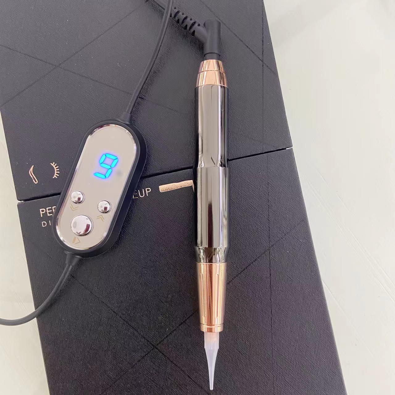 

Машинка для микроблейдинга Медуза: Полуперманентный макияж бровей, подводки для глаз, растушевка губ - Princess Black Elf Big Shark Edition