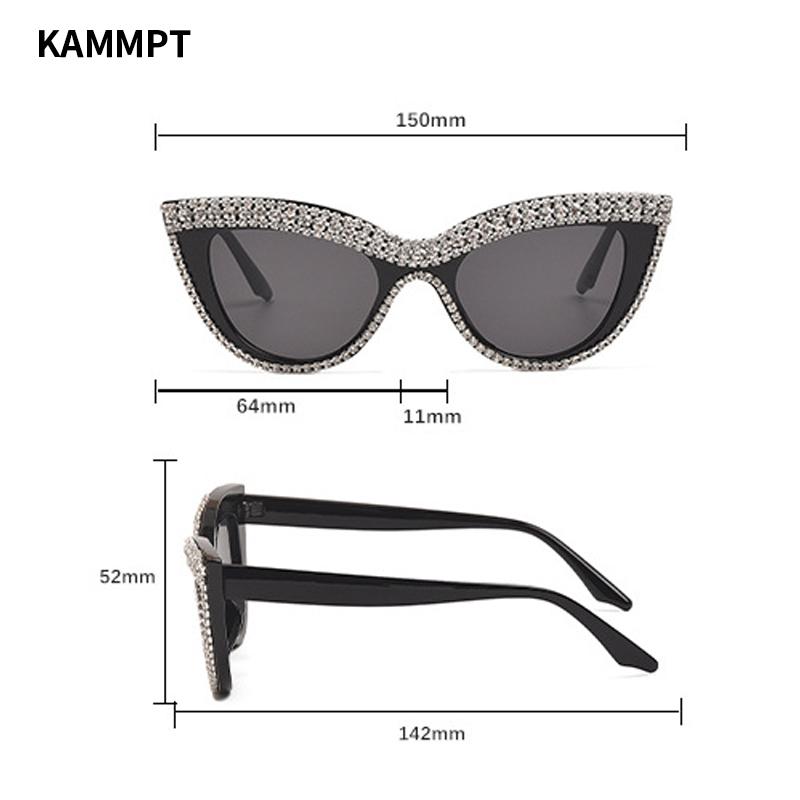 Vintage Cat Eye Sunglasses with Rhinestones  New in Stylish Women Shades Ins Trendy Handmade Brand Designer Eyewear