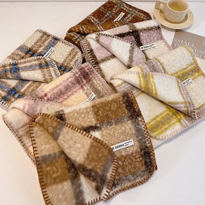 Wind retro leopard print imitation cashmere scarf women's autumn and winter new Spice Girl shawl thickened warm scarf