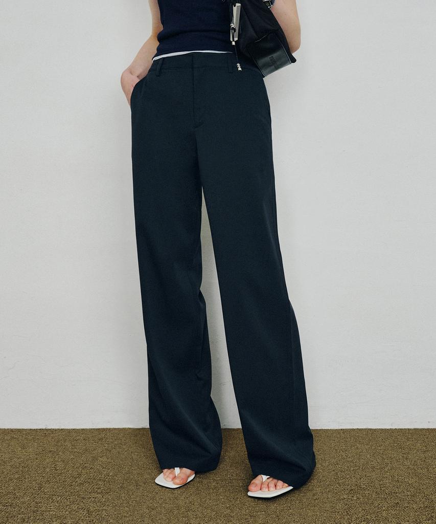 MONGDOL Essential Straight Pants Navy Mdpt051Navy