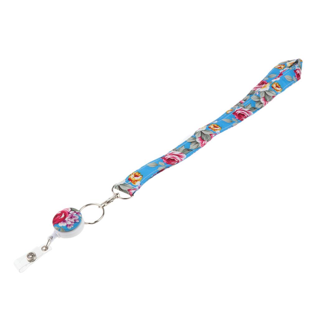 Cloth Material Card Holder Lanyard Badge Holder Neck Strap with Metal Lobster Hook for Factory Worker