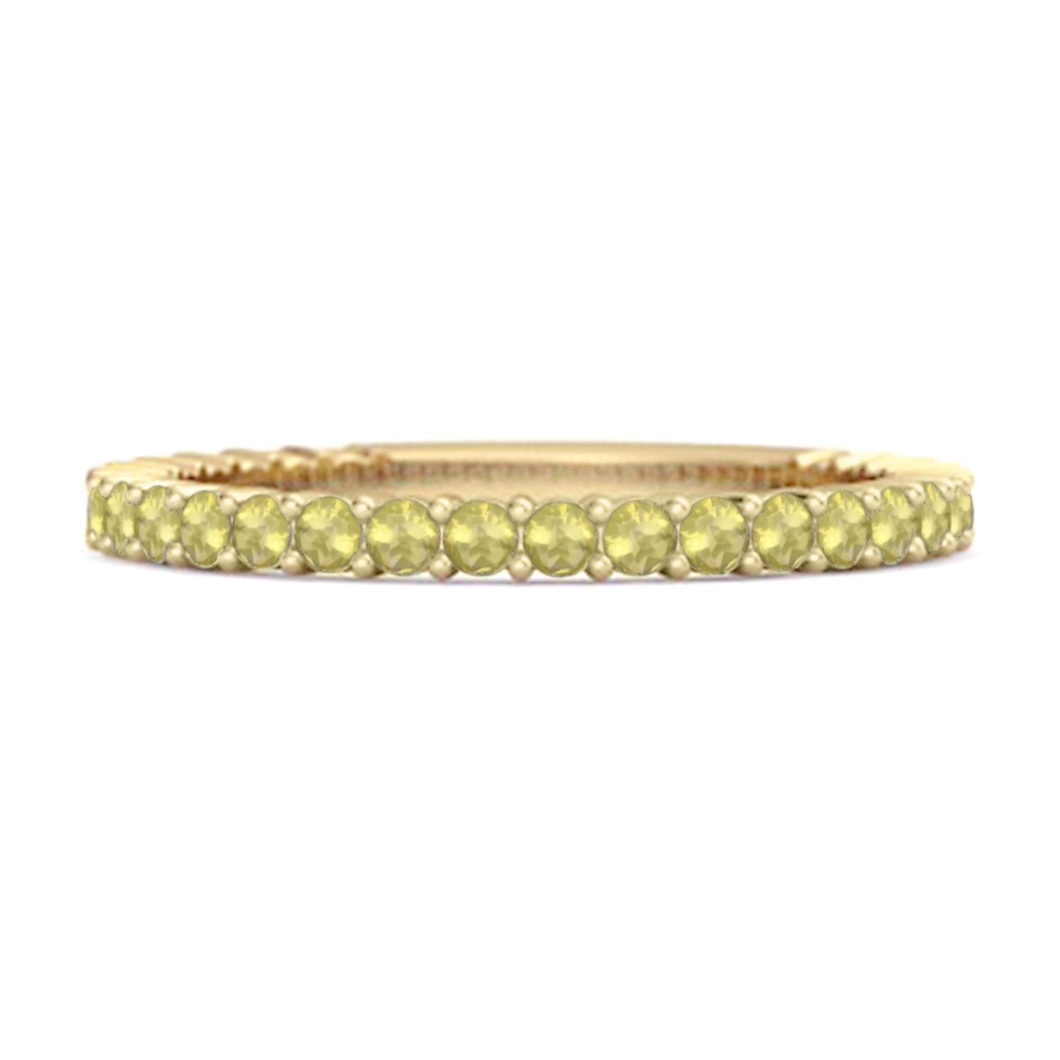 

Lemon Quartz Eternity Band Ring -925 Sterling Silver Gold Vermeil 8.5 золотий/жовтий