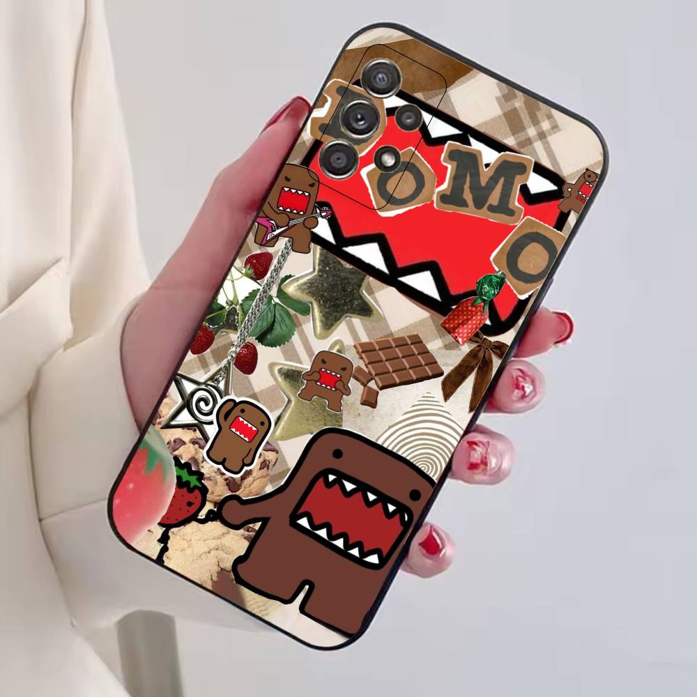 Cute Domo-kun Monsters Fashion Phone Case For Samsung S25,S24,S21,S22,S23,S30,Ultra,S20,Plus,Fe,Soft Silicone Black Cover