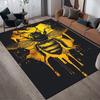 1 Stück Bienen und Waben Druck, Design Teppich - Weich, Rutschfest und Langlebig Gaming Zimmer Dekoration für Schlafzimmer, Wohnzimmer