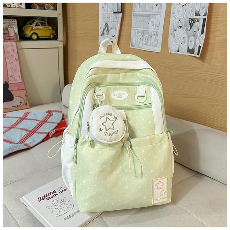 Japanese Ins Wind Star Backpack High Value Sweet Girl Backpack Large Capacity Light Student Backpack