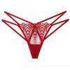 French Foreplay Flirting Panties Women's Beautiful Buttocks Sex Tulle Embroidered Pearl Perspective Hot Low-rise Thong
