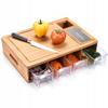 Tagliere Multifunzione in Legno con 3 Cassetti e Grattugie Regalo