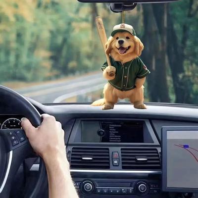 New 2D Flat Acrylic Cute Dog Acrylic Material Flat, Car Pendant, Backpack Key Wallet Pendant, Home Decoration