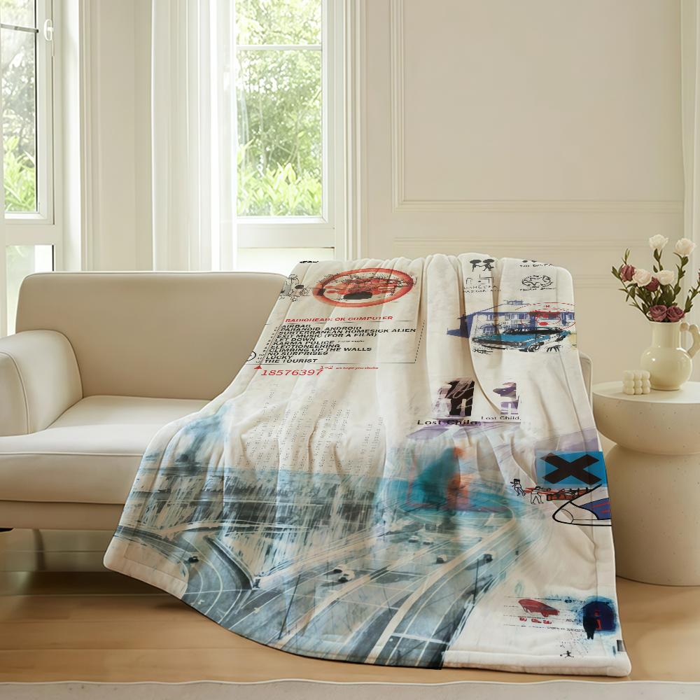 

Rock band R-RadioheadS Blanket For Sofa Office Bed Plane Travel Sleep Read Relax Camping Soft And Warm 30x40in