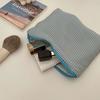 Travel Makeup Bag Portable Simple Pouch Cosmetic Bag for Women Plaid Makeup Bag Large Capacity Cotton Zipper Pouch Purse
