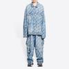 Balenciaga All Over Logo Oversized Denim Jacket 681690TJW904200