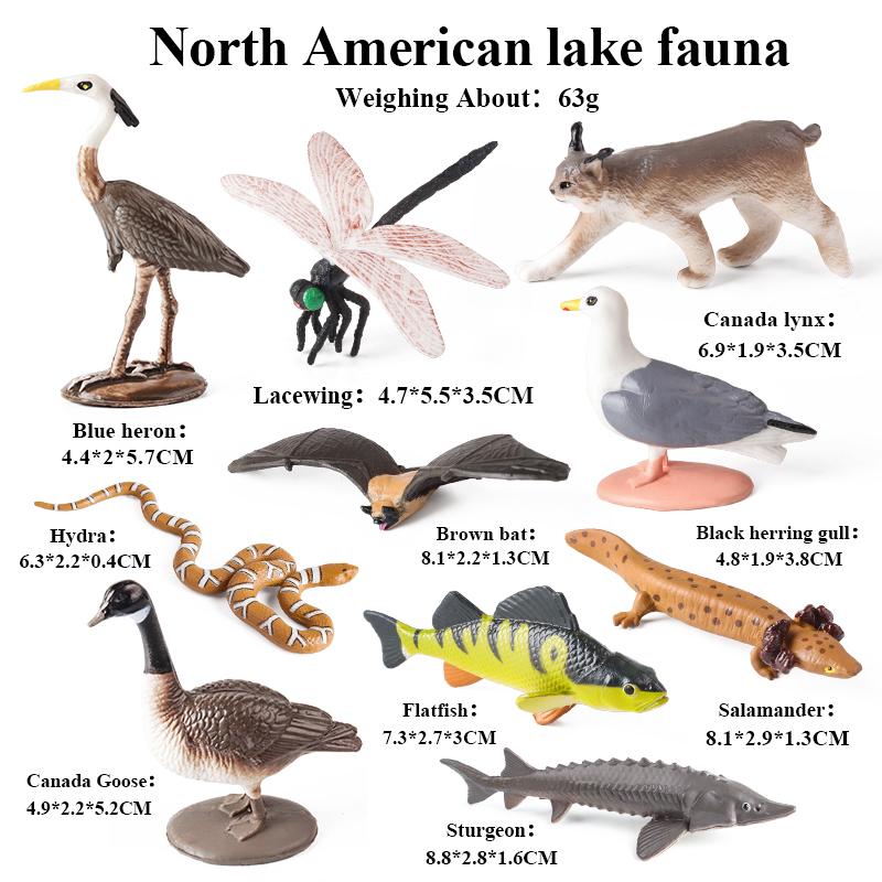 Oenux Small Farm Wild Animal Model Lion Tiger Sheep Pig Dog Action Figures PVC Lovely Miniature Playset Education Kid Toys Gift