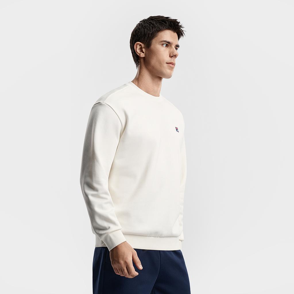 Fila Fleece Lined Warm Fashion Classic Simple Retro Sports Casual Tennis Style Comfortable Loose Pullover Crewneck Sweatshirt A11M613205FWT
