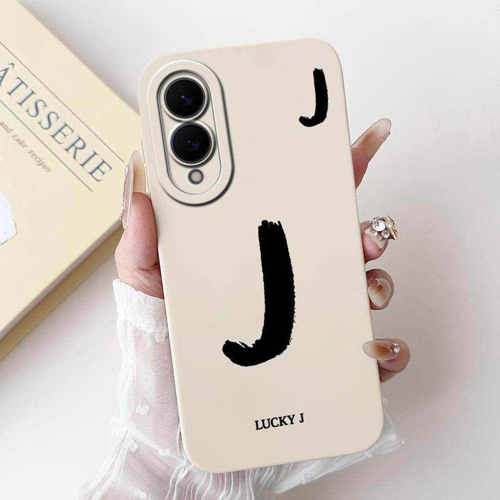 For Samsung Galaxy S25 Edge Case Cover Simple Fashion Letters Luxury Crown Flowers Painted Silicone Phone Case S937U S937B S9370