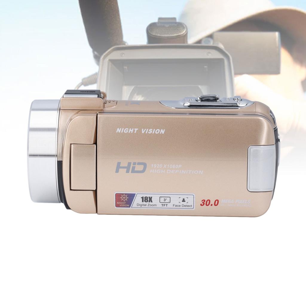 Video Camera Camcorder Digital Camera Recorder Full HD 1080P 30MP 3.0 Inch 270 Degree Rotation LCD 18X Digital Zoom Camcorder Anti Shake