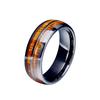 Black Ring Wooden Core Wedding Band Size 12