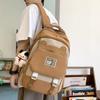 Student Schoolbag Women's Large Capacity Backpack Color Block Men's Backpack