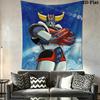 Grendizer Goldorak Wall Tapestry Aesthetic Wall Hanging Printed Fabric Blanket Decorative Tapestries for Bedroom Living Room Home Decor