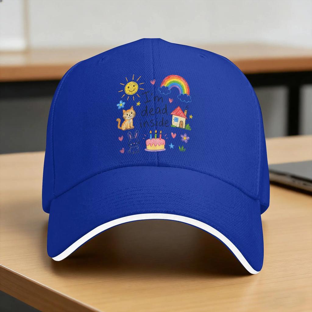 Im Dead Inside Baseball Cap UnisexTeens Design Hip Hop Hats Summer Trendy Tennis Skate SunProof Baseball Caps
