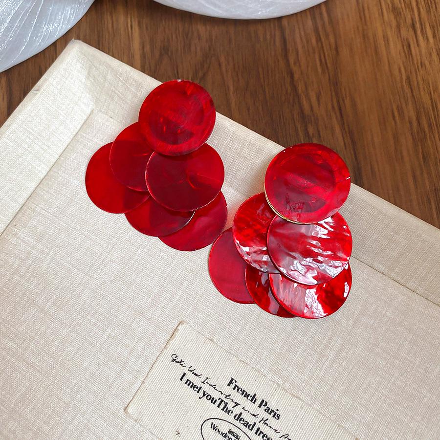 Silver Needle Cat's Eye Stone Shell Stud Earrings: Summer Seaside Style Fashionable High-End Women's Jewelry.