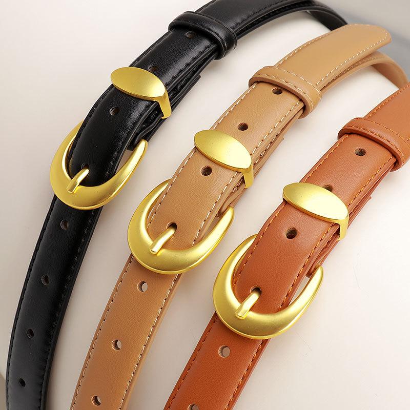 Personalized Commuter Women'S Belt, Premium Decorative Belt, Women'S Alloy Pin Buckle Belt
