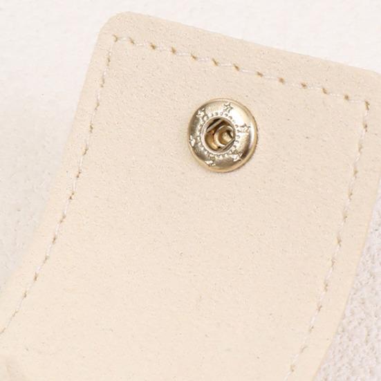 2 Peças Mini Bolsa de Viagem para Joias Dobrável Bolsa para Joias com Fivela de Pressão Organizador de Joias Enrolável para Anéis