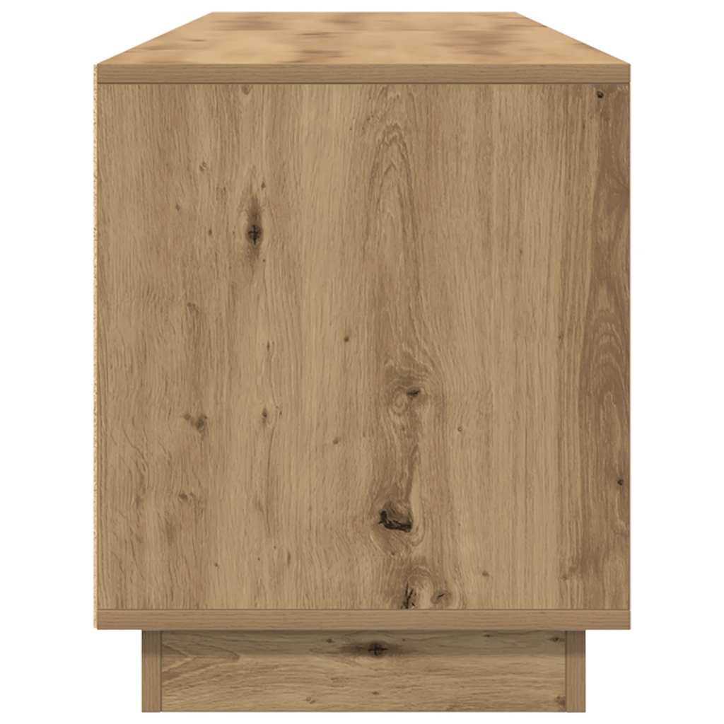 TV Stand with LED Lights Artisan Oak 193.5x41x50 Cm