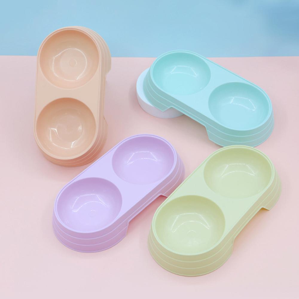 Double Pet Bowls Dog Food Water Feeder Dual-use Pet Drinking Dish Feeder Cat Puppy Feeding Supplies Small Dog Accessories
