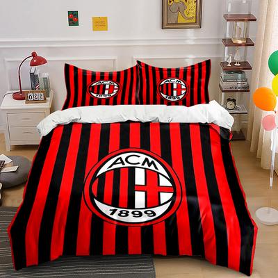 Red-black Stripes, ACM Logo. Bedding Sets Duvet Cover Sets Duvet Covers Pillowcases(1 * Duvet Cover 2 * Pillowcases Without Duvet Insert)