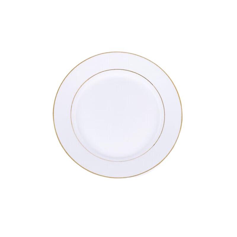 Huihuang 10-inch European Style Gold Rim Ceramic Dinner Plate