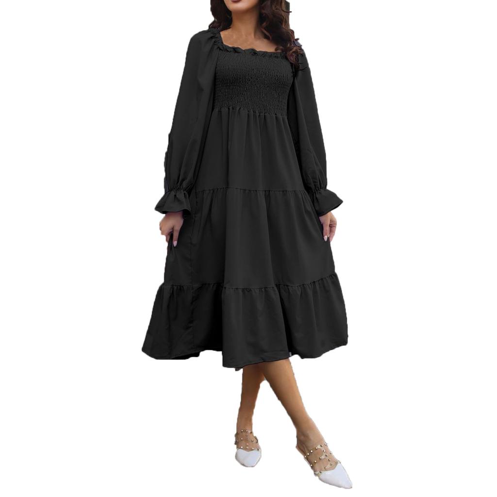 Kvinners Fasjonable Uformelle Sexy Sexy Komfortabel Kul Pustende Ensfarge Slank høy midje kjole