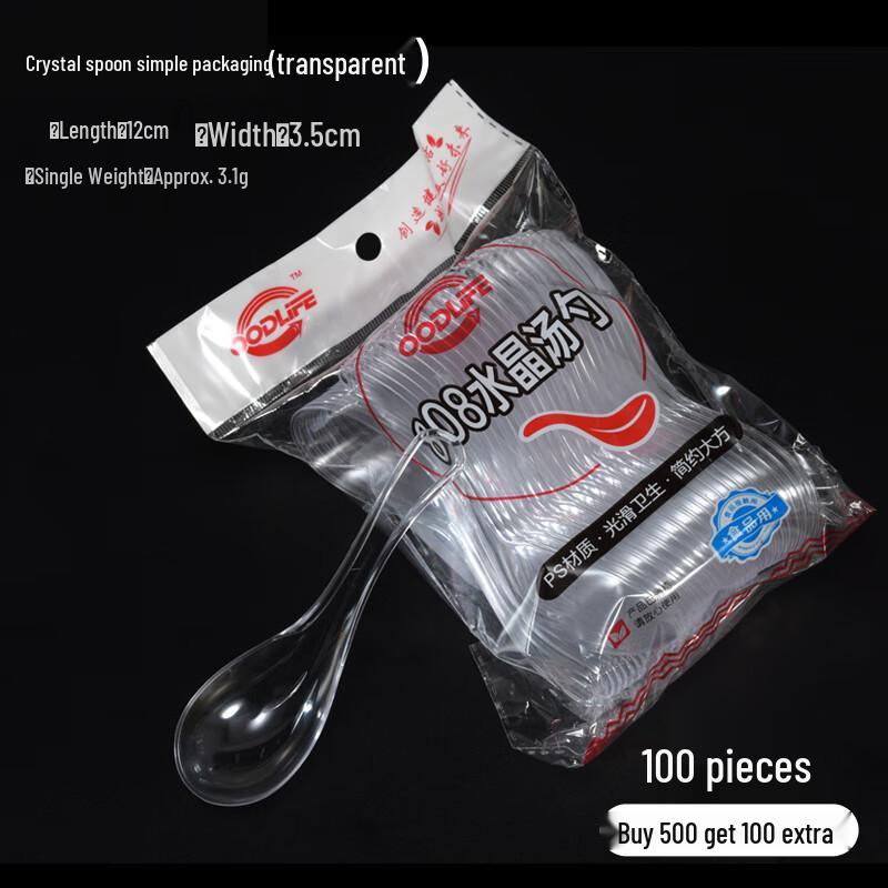 Individually Wrapped Disposable Plastic Spoons