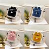 Cute Small Canvas Bucket Bag With Drawstring Closure For Daily Use Girls