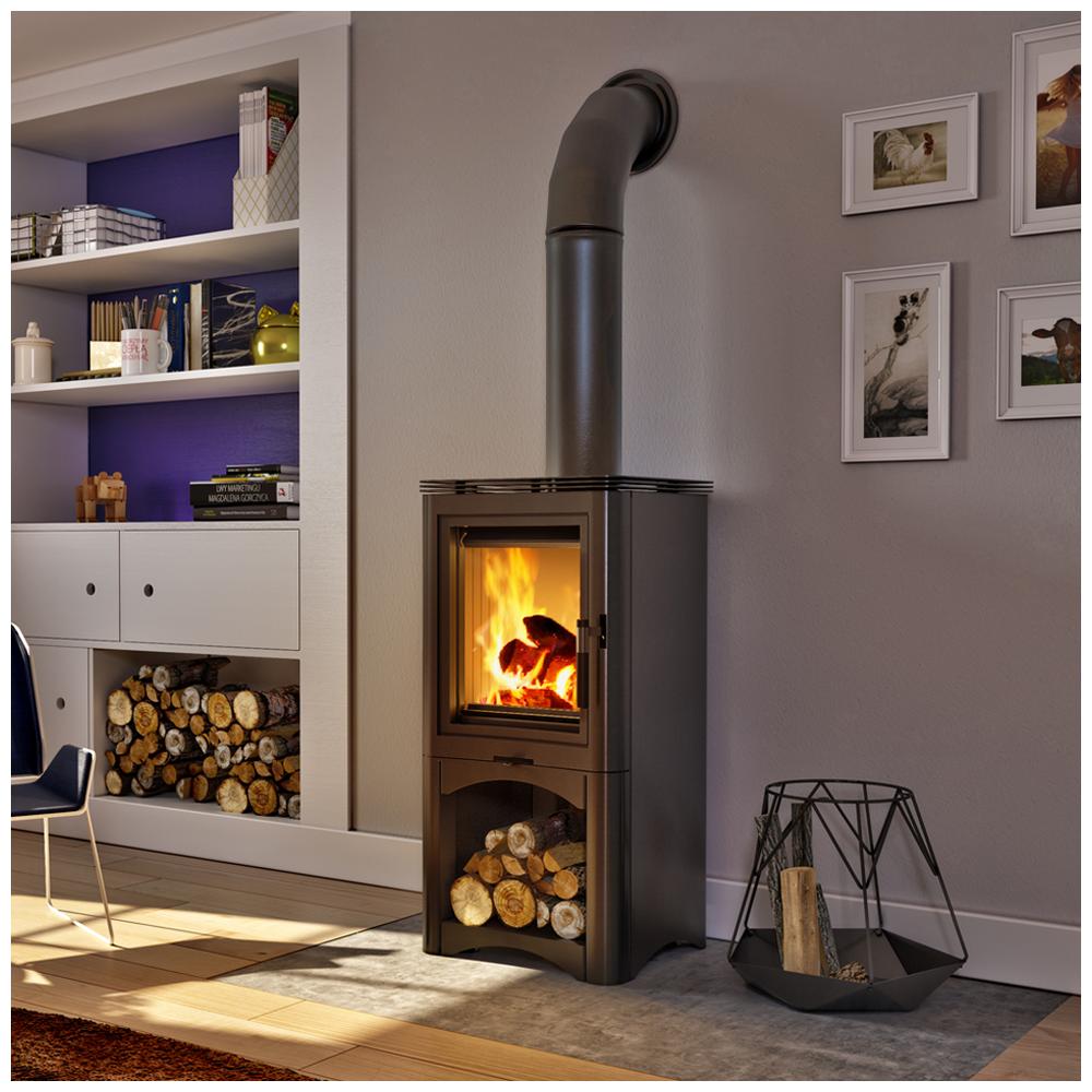 Wood Burning Steel Stove KRATKI K5 Ø 150 7 kW