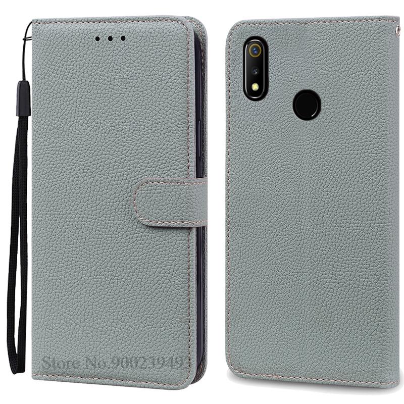 For Realme 3 Case Soft Pu Leather Flip Wallet Case For Realme 3 Pro Case Phone Cover For Realme 3 Pro Coque Fundas Bumper