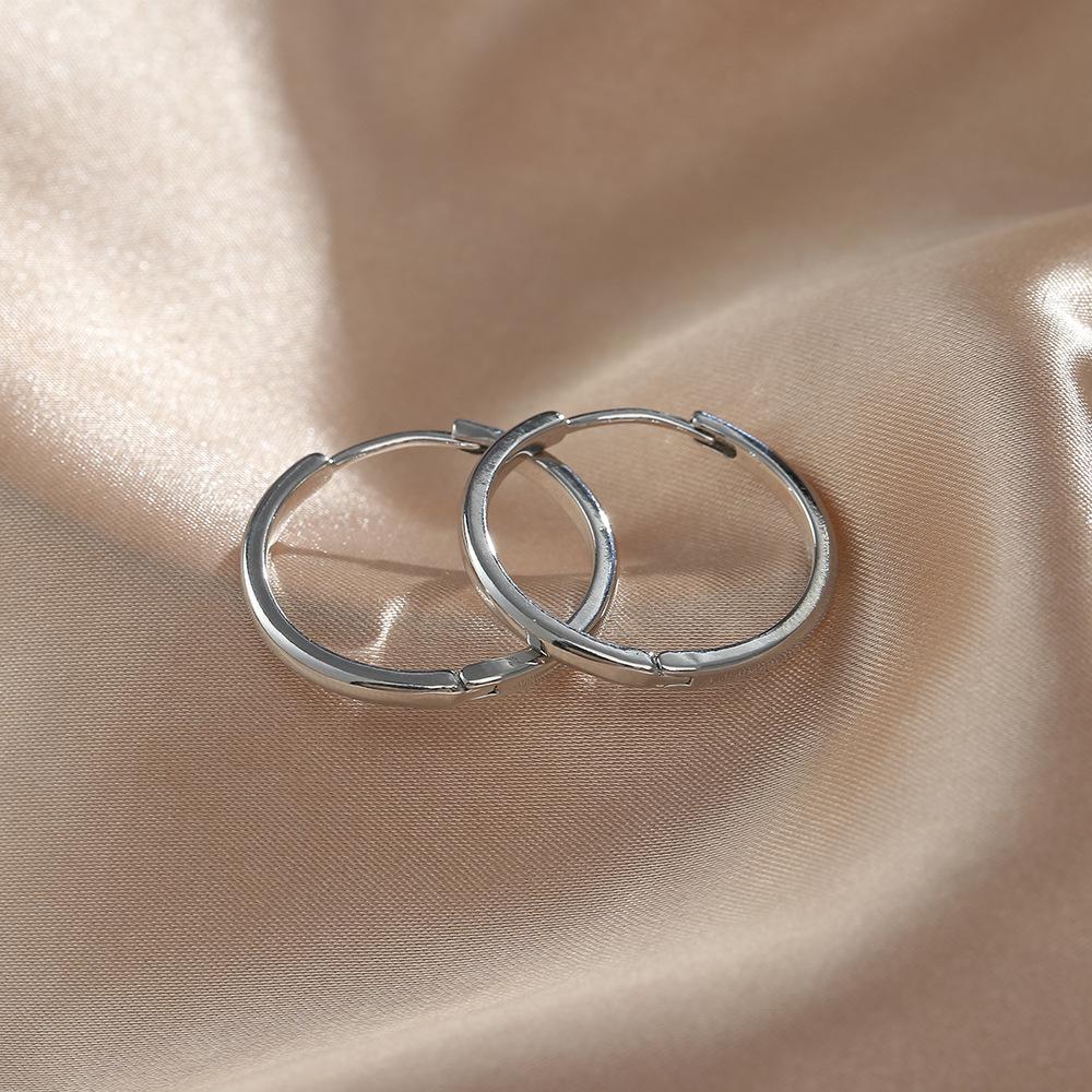 Simple Metal Earrings For Women, French Personalized Accessories, Versatile Earrings, Zircon Earrings, Ear Buckles.