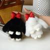 Plush Bunny Keychain Furry Faux Fur Rabbit Pendant Key Chain Soft Animal Keyring Accessory for Women Purse Backpack Decor