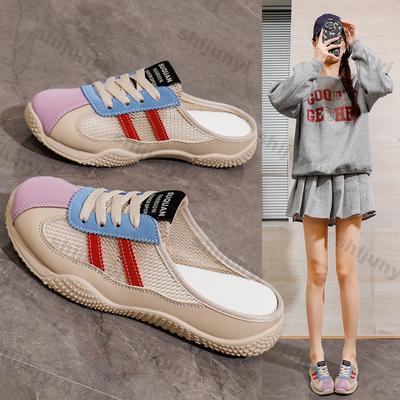 Women Shoes 2026 Summer New Breathable Mesh Half Drag Shoes Outdoor Comfort Non Slip Women Platform Sandals Casual Beach Shoes