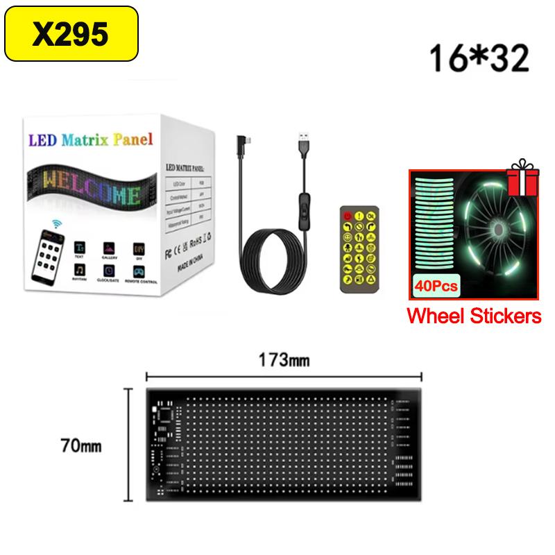 Demon Eyes Car LED Logo APP LED Matrix Pixel Panel Night Light DIY Programmable Flexible LED Display for Car Truck Accessories