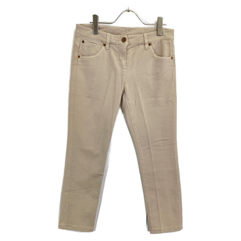 Brunello Cucinelli DW7219151 Beige Cotton Zip Fly Tapered Chino Pants Bottoms 40 beigeUsed