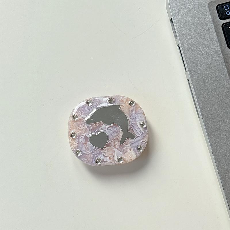 Rhinestone, Mobile Phone, Airbag Holder, Dolphin Mirror, Desktop Drama Support, Retractable Folding And Pasting, Ring Makeup Mirror.