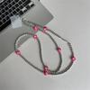 Long Long Crossbody Phone Chain Bow Cellphone Lanyard Kawaii Beads Phone Strap  Phone Accessories