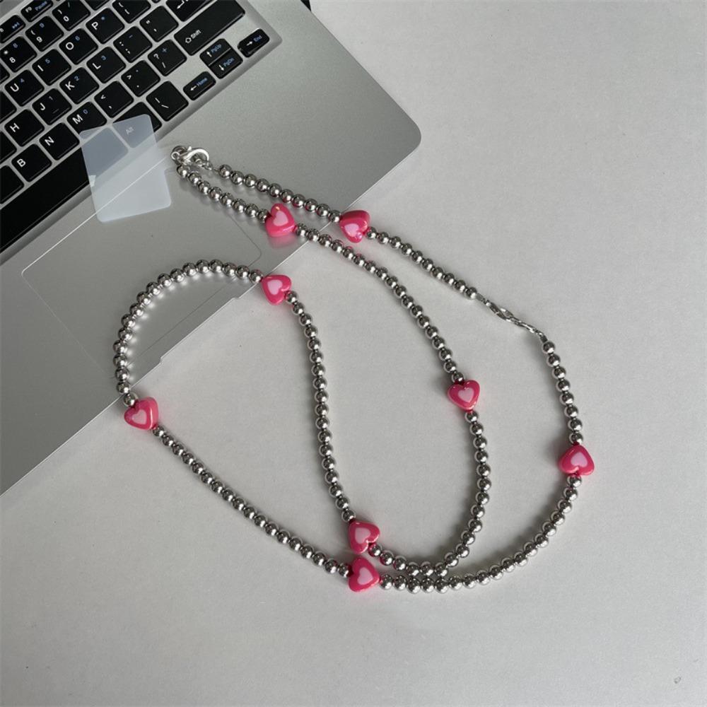 Long Long Crossbody Phone Chain Bow Cellphone Lanyard Kawaii Beads Phone Strap  Phone Accessories