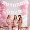 2pcs Welcome Baby Banner, Pre-Strung Pink Bow Welcome Baby Sign Hanging Banner Perfect Decorations and Photo Props for Girls Babies Shower Gender