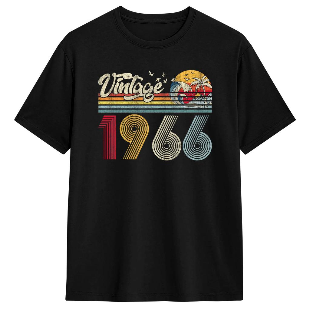 Unisex Vintage Awesome Retro Th Birthday USA Flag T Shirt Pure Cotton Clothing Fashion Short Sleeve O Neck Tees
