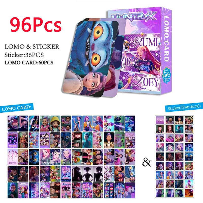 K-POP Dívčí skupina Lovci démonů Holografická sada sběratelských karet - 30/92 kusů Anime sběratelské LOMO karty Dárky pro fanoušky K-POP