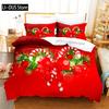Red Christmas Bedding Set Duvet Cover Set 3d Bedding Digital Printing Queen Size Bedding Set Fashion Design