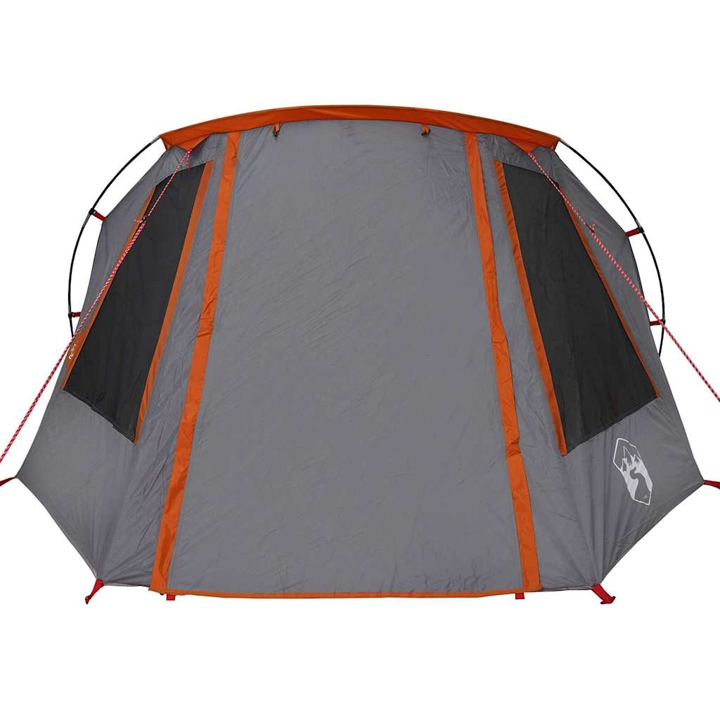3 Person Tunnel Tent Gray and Orange 328 x 228 x 115 cm